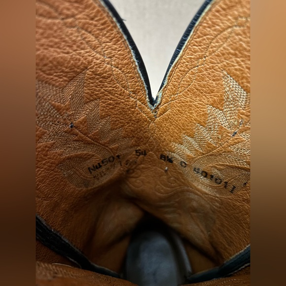 Lucchese Women’s Size 8.5 C Black Buffalo Cowboy Boot N4501 54 - Picture 9 of 15